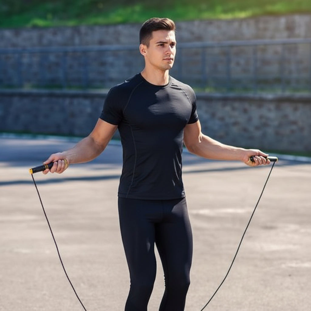 Corde a sauter sans fil ergonomique