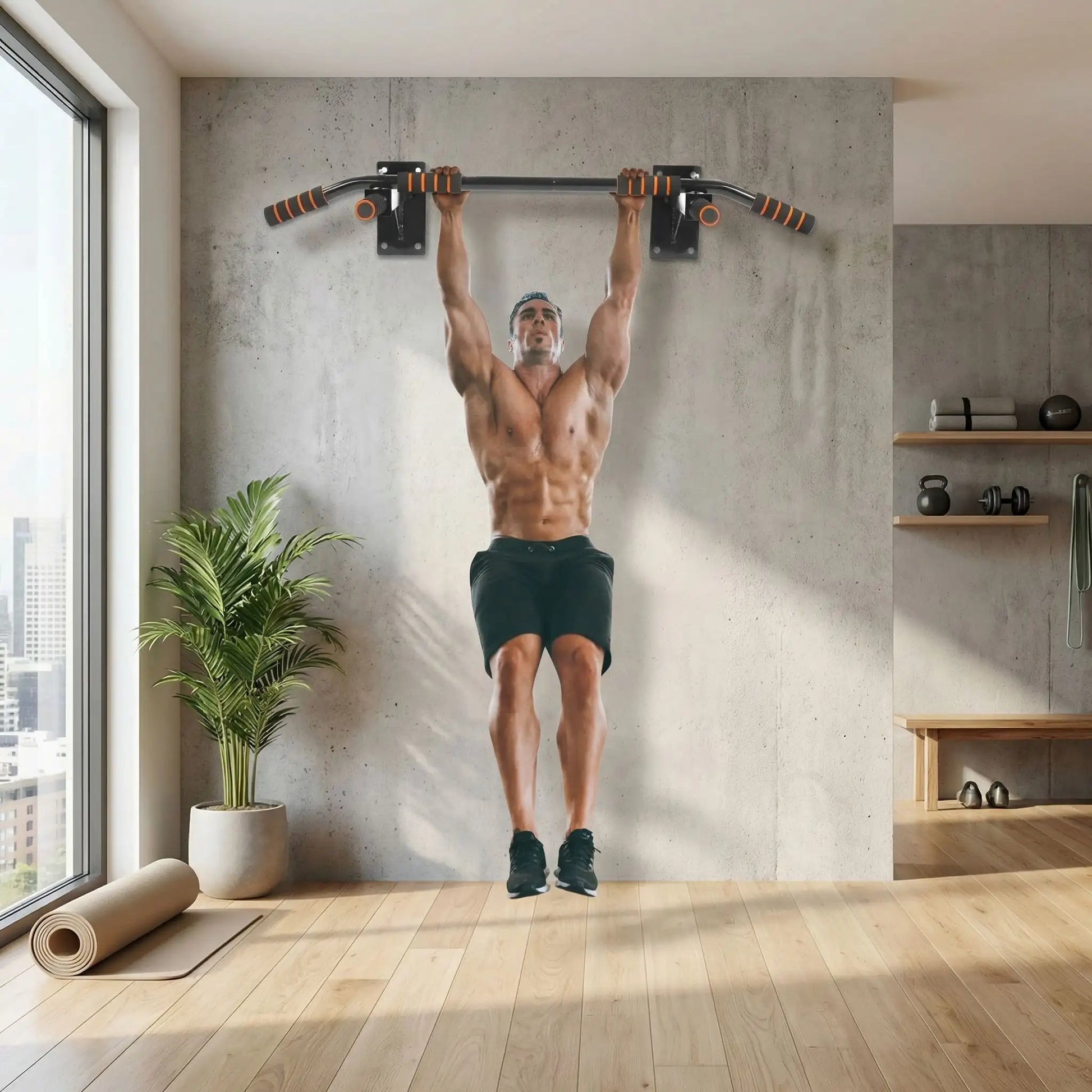 barre de traction murale exercices domicile