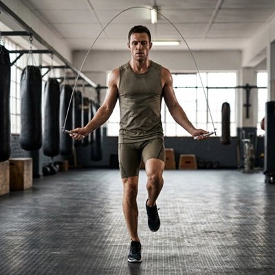 Corde a sauter crossfit argent