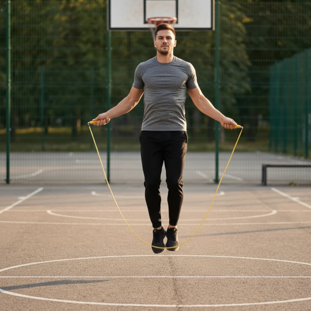 corde a sauter crossfit terrain basket