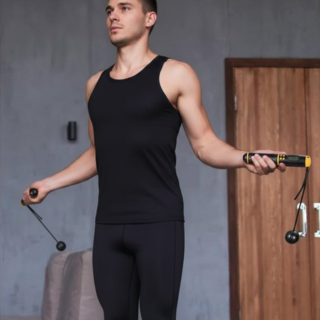 Corde a sauter sans fil exercice intérieur