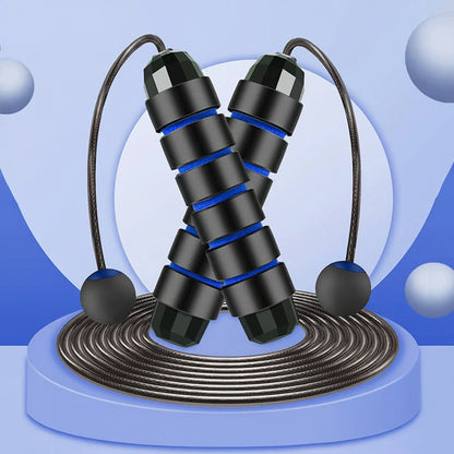 corde a sauter sans fils bleu
