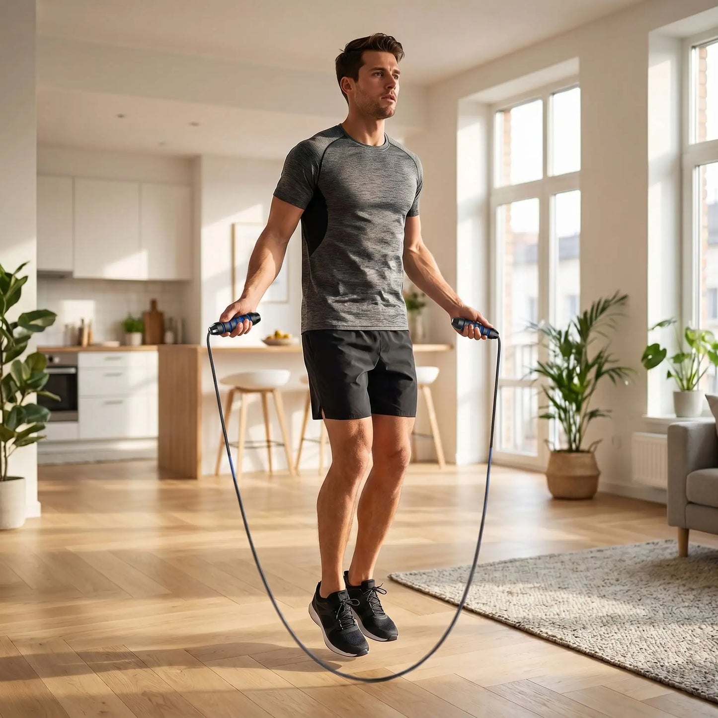 corde a sauter sans fils ergonomique