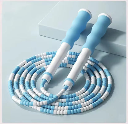 corde sauter bambou bleu