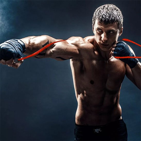 Élastique musculation utilise en boxe