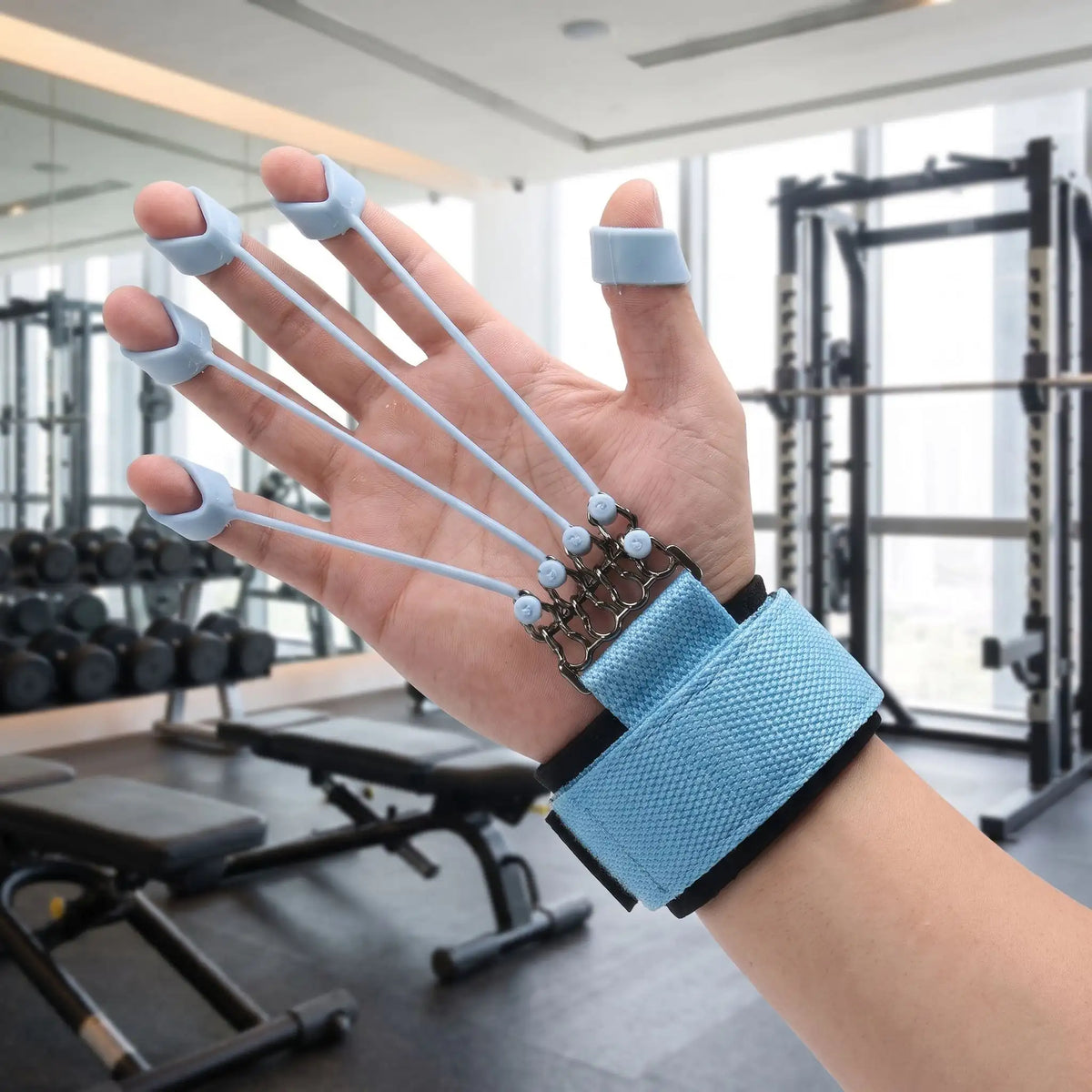 finger grip bleu