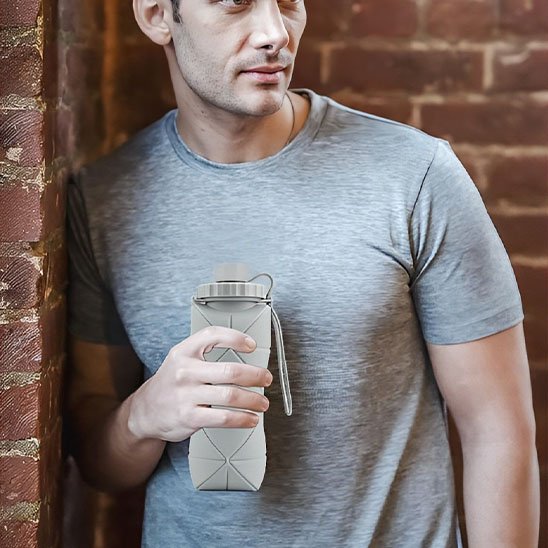 gourde-pliable-grise