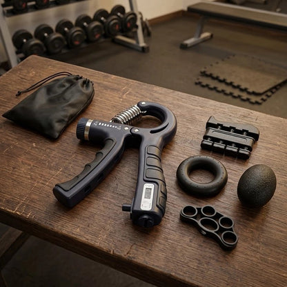 Hand grip GripForce avec compteur en kit complet avec multiples accessoires 