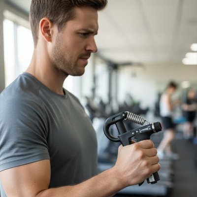 Homme faisant un exercice avec Hand grip HandPro réglable avec résistance ajustable 
