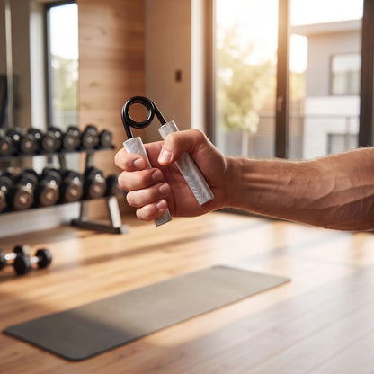 homme utilise pince musculation 45 kg