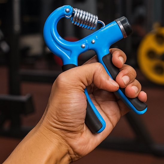 homme renforce sa main avec Hand gripper 