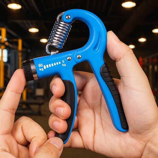 homme utilise un Hand gripper ergonomique 