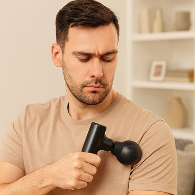 Pistolet massage poignée compacte