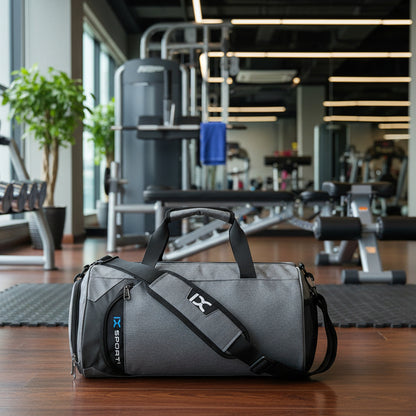 sac de sport gris foncé