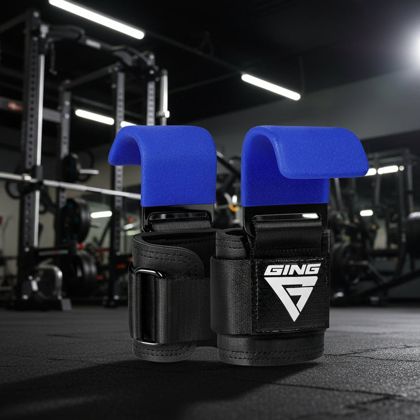 sangle de tirage avec crochet muscu bleu