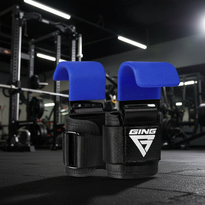 sangle de tirage avec crochet muscu bleu