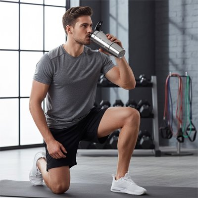 Shaker proteine utiliisé dans le gym