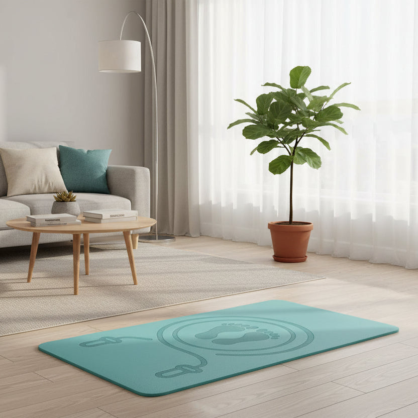 tapis pour salle de sport bleu