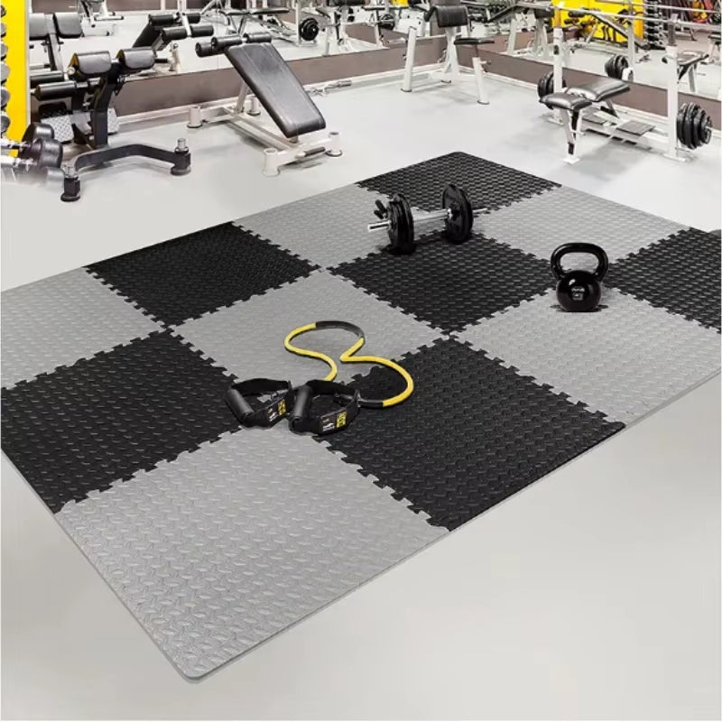 tapis sport noir gris